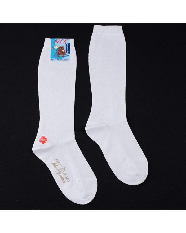 Picture of LEON DORO BOYS FINE SOCKS 100% COTTON WHITE/PANNA/NAVY